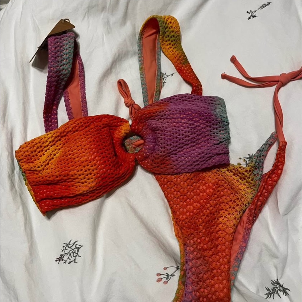 Colorful Crochet Bikini Set
